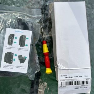 Burglar Doorbell Holders Small Black with hardware and tools ⚒️ included %50 off